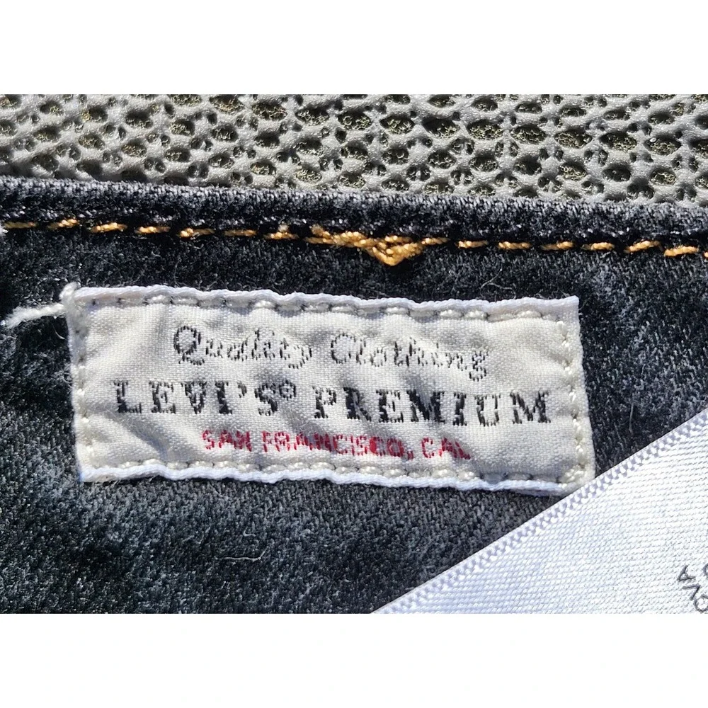 Levis 502 Premium Black Denim Jeans - Mens 40x32